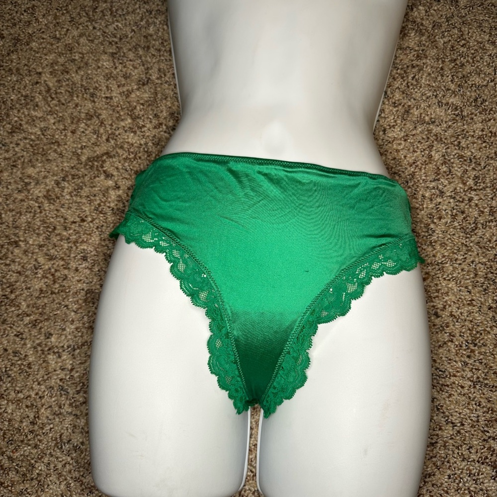 Victoria's Secret Emerald Lace Panties - Picture 3 of 7